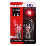 ермак лампа светодиодная t15, (18 smd-3030,bay15d), 12в,красный, 2 шт., блистер