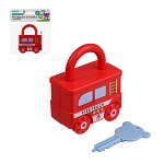 развивающая игрушка сортер игроленд "машинка - замочек" с ключиком, pp, 9х7х3см интернет-магазин «Барс»