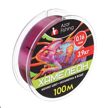 azor fishing леска "хамелеон", нейлон, 100м, 0,16мм, 3,9кг