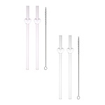 набор трубочек тм fntastic с щеточкой, 20 см, стекло, 2 шт