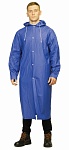 плащ-дождевик синий на кнопках многоразовый, прочный, винил, размер универсальный, ш/к 6478