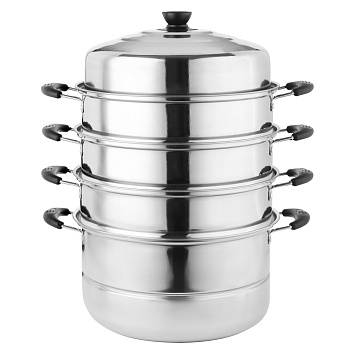 мантоварка, 30см, нержавеющая сталь, 4 яруса интернет-магазин «Барс»