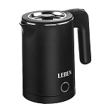 чайник электрический тм leben 1,2л, 800вт, 220в, материал - металл/пластик, 2 цвета интернет-магазин «Барс»