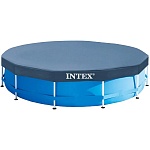 intex круглое покрывало для бассейна d366см, веревочное крепление, 58411/28031