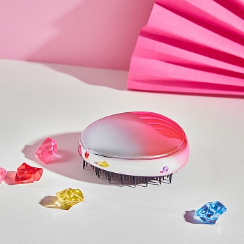 юниlook расческа массажная, пластик, 8,5х6,5см, фиолетовый