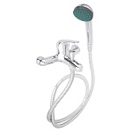 союзкран смеситель для ванны с душем, короткий излив, керам. картридж 35мм, хром, цинк, sk07-m102