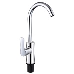 союзкран смеситель для кухни, поворотный излив 25см, керам. картридж 35мм, хром, sk01-r141