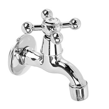 fresso кран водоразборный кор. излив, вентильный, с аэратором, 1/2", цинк