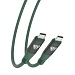 BY Кабель для зарядки Flexi Type-C-Type-C, 1 м, 5А, Быстрая зарядка, PD 65W, зеленый