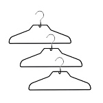 вешалки для одежды тм vetta, 3шт, 40см, металл с пвх покрытием, 2 цвета от магазина Барс