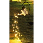 светильник сад.на солн.батар.тм inbloom лейка, 22х10х82см,37led,шампань,аа600mah ni-mh, 1реж.,металл от магазина Барс