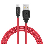 forza кабель для зарядки карбон microusb, 1м, быстрая зарядка 2.4а, 12w, прорезиненный, 3 цвета от магазина Барс