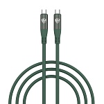 by кабель для зарядки flexi type-c-type-c, 1 м, 5а, быстрая зарядка, pd 65w, зеленый от магазина Барс
