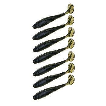 kaida приманка силиконовая твистер 3", 8см, 4гр, ht002, 7шт