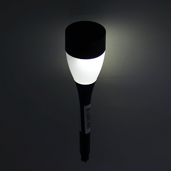 inbloom фонарь садовый на солн. батарее, 4.5х25.5см, 1х1 1.2v 2/3ааа 100mah, 1led*белый, пластик от магазина Барс