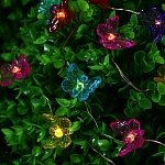 inbloom гирлянда на солн.батарее бабочки 2м, 20led, шампань, 1.2v 2/3aaa 150mah ni-cd, пластик от магазина Барс