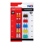 ермак предохранители флажковые standart 5-30 а, набор 10 шт
