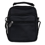 юl драйв сумка планшет мужская на длинном ремне, 4 отделения, нат.кожа, пу, 18х14х8см, черный, мп-23