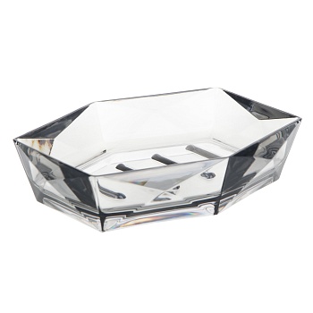 vetta мыльница, акрил, 14,5x11,5x3,5 см, кристалл, дымка от магазина Барс