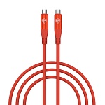 by кабель для зарядки flexi type-c-type-c, 1 м, 5а, быстрая зарядка, pd 65w, оранжевый от магазина Барс