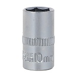 ермак головка торцевая, 6 граней, 10 мм, 1/4", хром-ванадий
