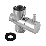 дивертор для смесителя, поворотный, тип 2, хром, цинк