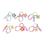 ladecor подвеска-брелок, ромашка с цепочкой, пластик, 6 цветов, 12см