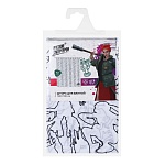 by русские супергерои шторка для ванной, с утяжелителем, полиэстер 90 г/м2, 180x180см, белая от магазина Барс