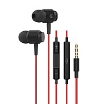 наушники проводные внутриканальные с микрофоном by hifi, 10мм, jack 3.5мм, 120см, чёрный от магазина Барс