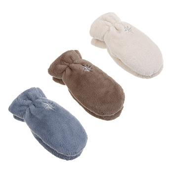 galante рукавицы женские из эко меха на веревке с вышивкой, р. 18-20, 3 цвета, сзпв24-36