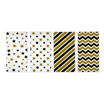 набор подарочных мешков 20шт микс 4 дизайна, 12,5x27 см, полипропилен