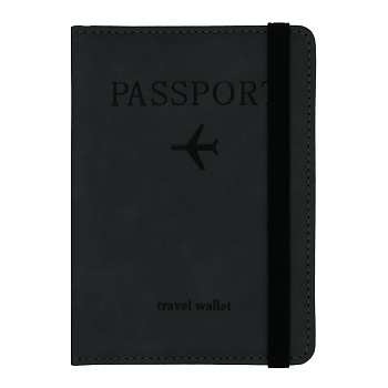 юl обложка для документов, пу, 15х11см, черная, мп-1