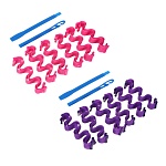 юниlook бигуди-волны с крючком для укладки волос, 25х3см, пластик, нейлон, 12шт, 2 цвета, acs-70