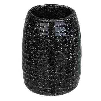 vetta стакан для ванной комнаты, керамика, 7x7x10 см, квадро, черный