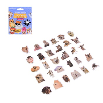 игроленд игрушка сюрприз "мемные животные" стикеры 30штук, 9х11см