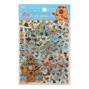 набор для творчества "пазлы-наклейки", pet, 14,2х22см, 24 дизайна