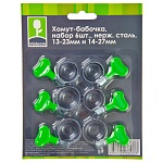 хомут бабочка, набор 6шт, нерж. сталь, 13-23мм и 14-27мм inbloom от магазина Барс