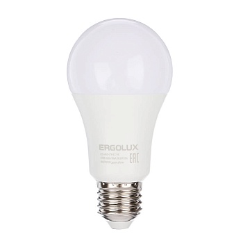 ergolux led-a60-17w-e27-4k (эл.лампа светодиодная лон 17вт e27 4500k 180-240в), 13180 от магазина Барс