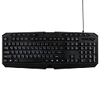 клавиатура мембранная by 114кл., rainbow подсветка, синяя кириллица, кабель 165см, чёрный от магазина Барс