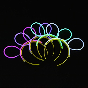 неоновый ободок, диаметр ободка 10,5см, пластик, 4 цвета