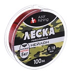 azor fishing леска камуфляж, нейлон, 100м, 0,18мм, 5,0кг