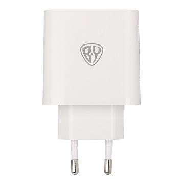 сетевое зарядное устройство by smart 40вт,2*usb-c, 1*usb-a, qc,pd,pps,110-240в,50-60гц,пластик,белый от магазина Барс