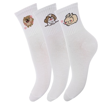 носки женские с рисунком, р.23-25, 78% хлопок, 20% спандекс, 2% латекс