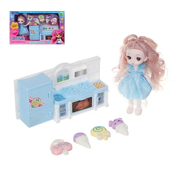 игроленд кукла шарнирная 15 см "сладкая вечеринка", pp, pvs, abs, 35,5х7,5х22 см