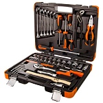 набор профессионального инструмента, 66 предм., 1/4"+1/2" ермак 