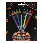 набор свечей для торта с цветным пламенем тм fntastic, 5 шт, парафин