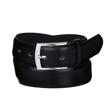 юl ремень мужской, пу, металл, 120/130х3,3см, черный, рм2023-2