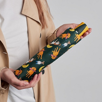 зонт, полуавтомат, сплав, пластик, полиэстер, 55см, 8 спиц, зеленый, арт.3