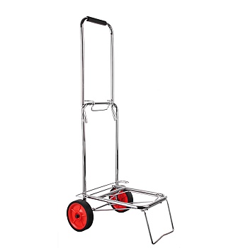 тележка для сумок тм vetta, грузоподъемность 40кг, 95х35х46см, колеса d14см, металл, хром от магазина Барс