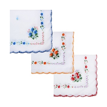 galante носовой платок, 100% хлопок, 28x28см, 3 цвета, арт.gl-2411
